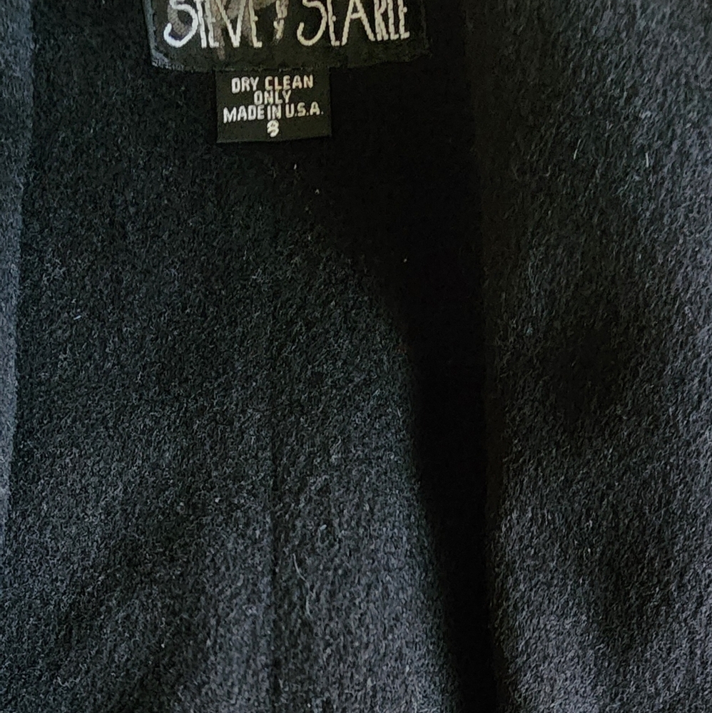 Swing Coat, Vintage Steve By Searle, Size 8 Women, RedBlack, Wool Lining, Peaco - Picture 7 of 10